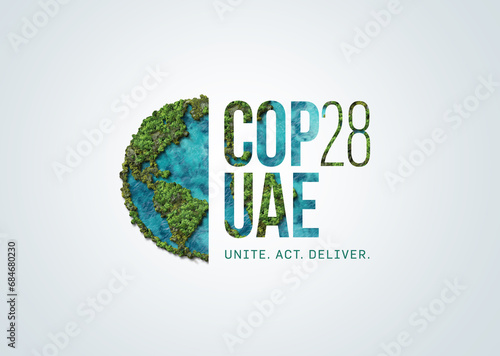 United Nations Climate Change Conference COP28 UAE. Event will be on 6-17 November 2023, in Emirate of Dubai, United Arab Emirates	 photo