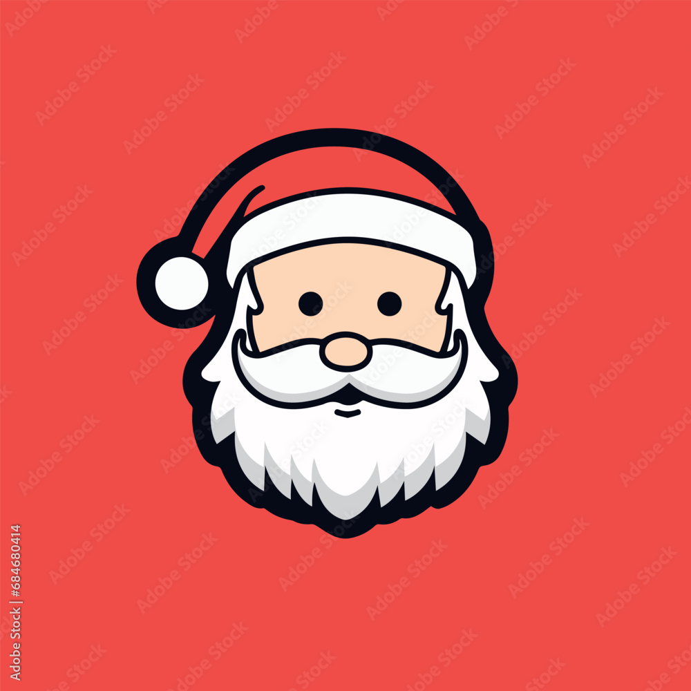 santa claus vector on red background santa claus vector on red background