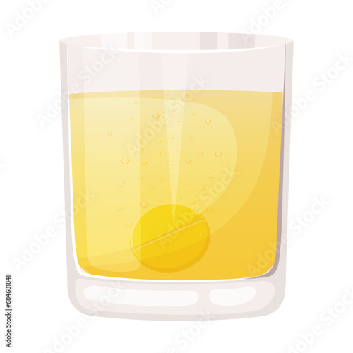 Effervescent water soluble tablet. Liquid medicine