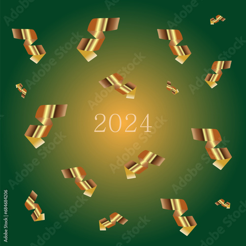 new year, serpentine, 2024,  holiday, Christmas, Christmas tinsel
