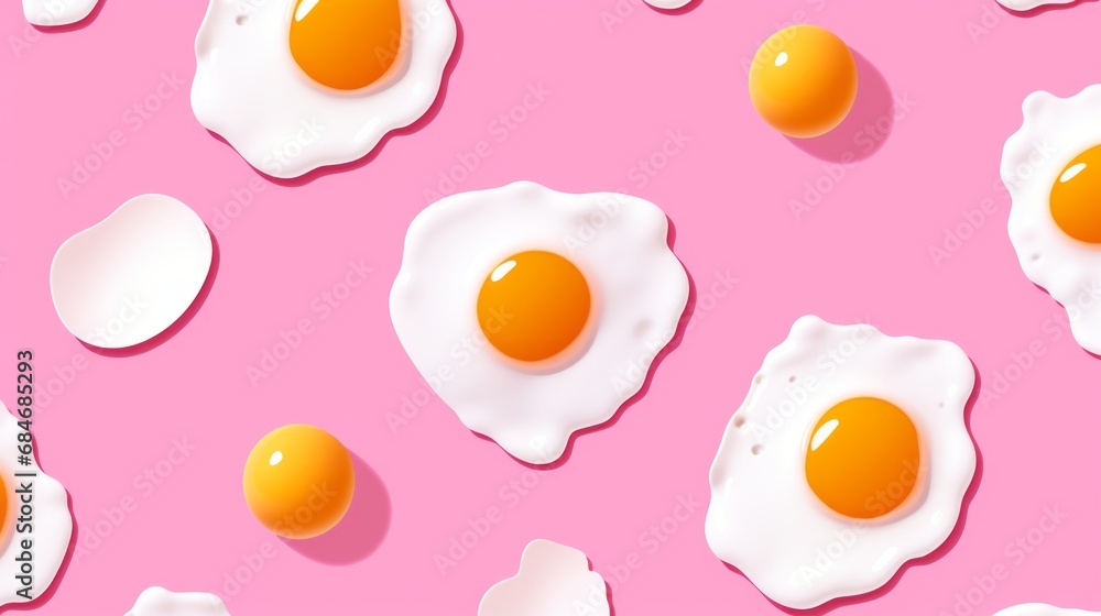 Pattern of baked eggs on a pink background. Easter background. Happy Easter. Pattern of baked eggs on a pink background. Easter background. Happy Easter.