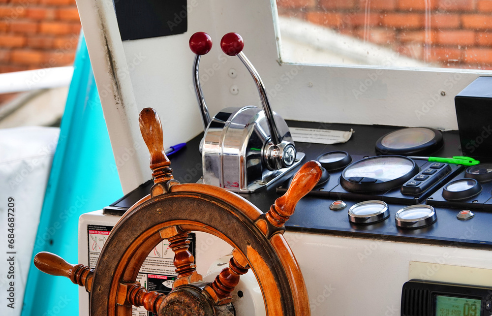 Cockpit de l'avion à l'intérieur du poste de pilotage de l'IA