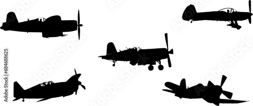 avión, vector, silueta, aeronave, aeroplano © fergomez