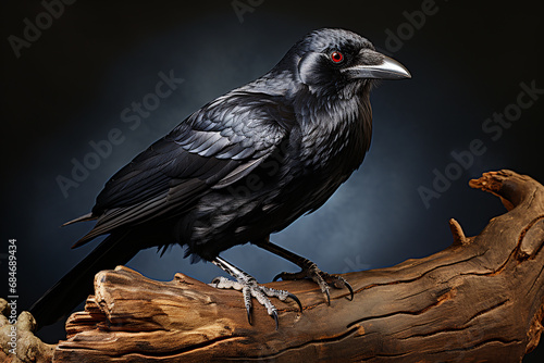 Generative AI - A black crow bird