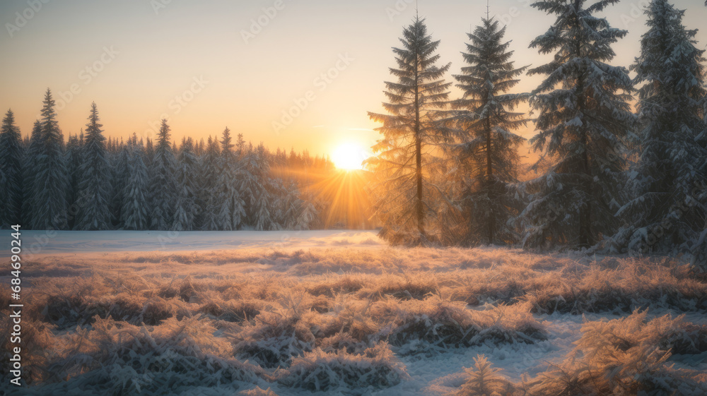 sunrise in the forest sunrise in the forest