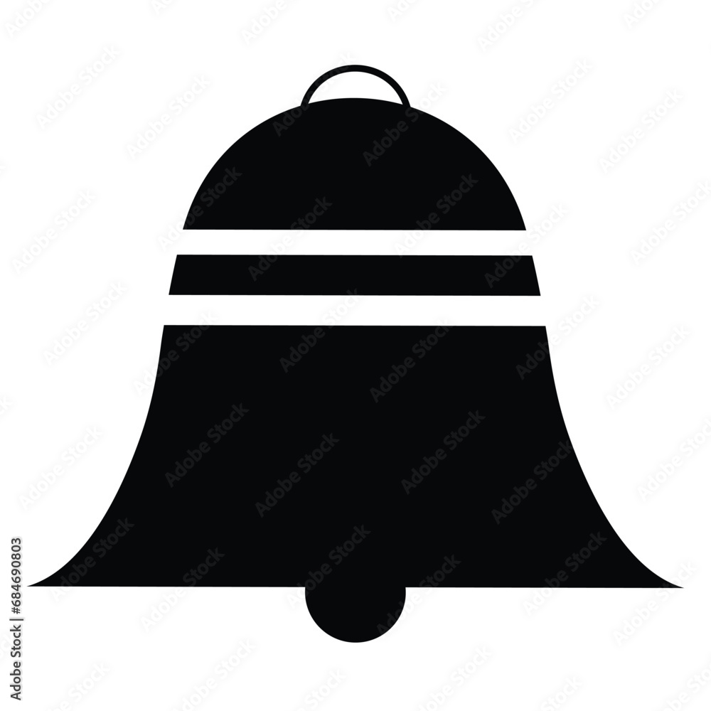 Outline of a christmas bell icon Vector Outline of a christmas bell icon Vector