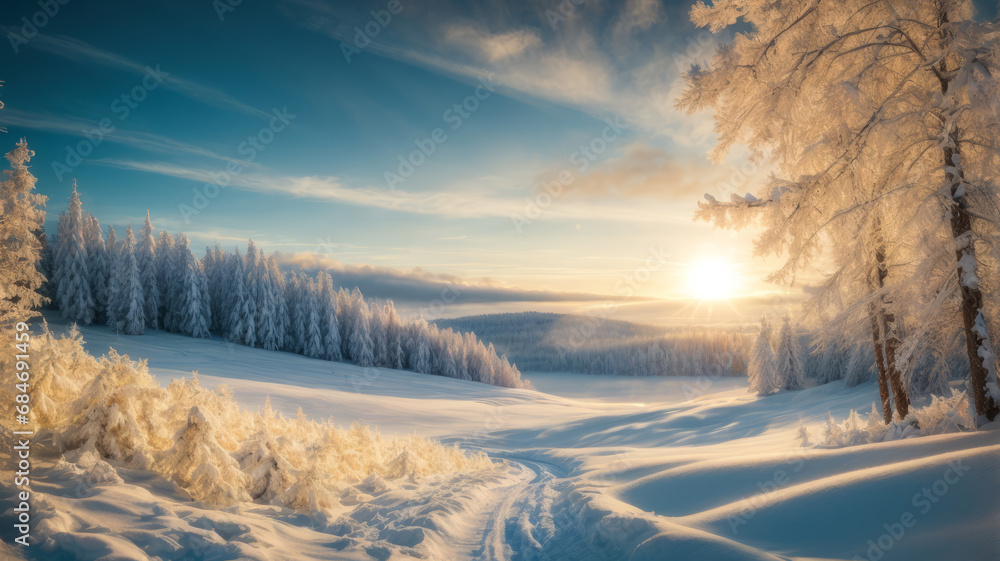 sunrise in the mountains