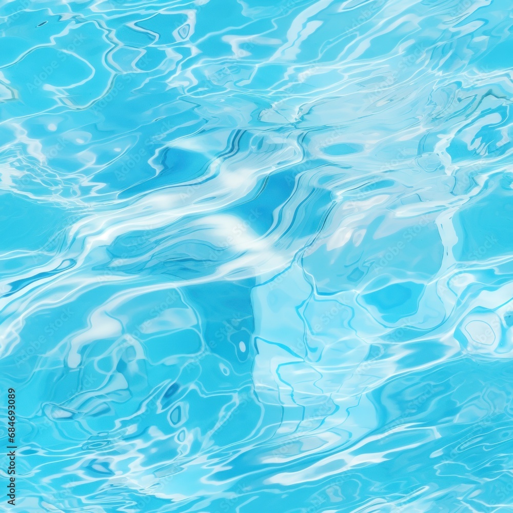 Aquatic blue seamless pattern with water surface texture