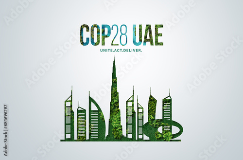 United Nations Climate Change Conference COP28 UAE. Event will be on 6-17 November 2023  in Emirate of Dubai  United Arab Emirates