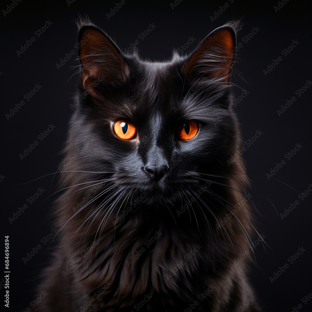 Cat portrait on isolated background - ai generative Cat portrait on isolated background - ai generative