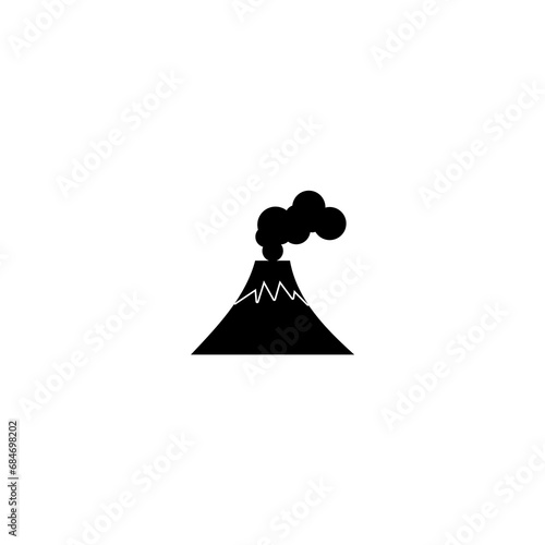 Volcano Eruption Icon isolated on white background 