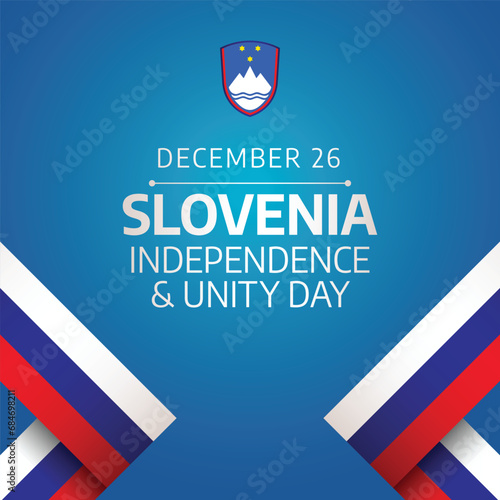 Slovenia's Day of Unity: Design Template for Independence. Commemorate the nation's journey with a vibrant and impactful graphic element. photo