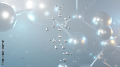 lamivudine molecular structure, 3d model molecule, antiretroviral medication, structural chemical formula view from a microscope photo