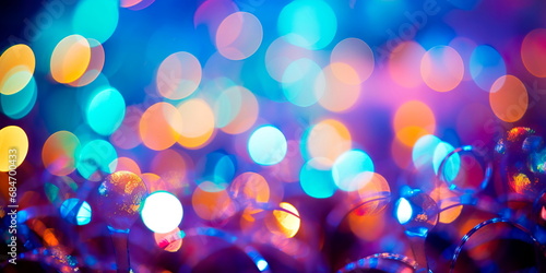 spectacular light show with abstract backgrounds and bokeh, symbolizing of New Year's Eve festivities.