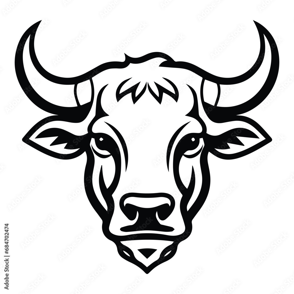 Bull Flat Icon Isolated On White Background Bull Flat Icon Isolated On White Background
