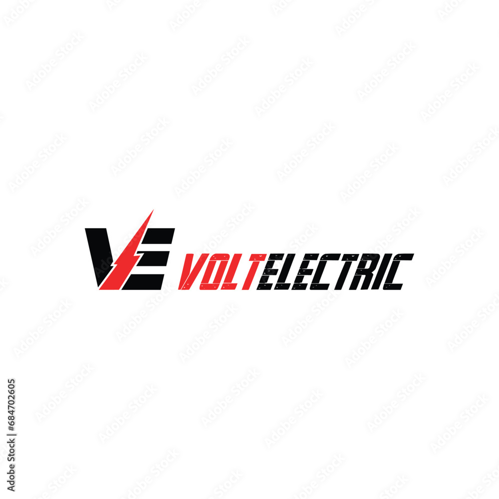 Fototapeta premium Volt Electric Combination Mark logo Design business logo design