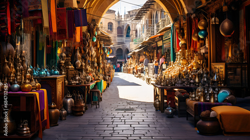 interior of the hall, Traditional Syrian bazaar in Damascus, suq, israel, jerusalem, bazaar, tourist attraction, souvenir, shopping, market stall, souk, sook, market hall, jewish, market place, marke
 photo