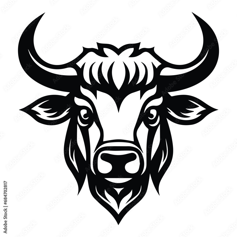 Bull Flat Icon Isolated On White Background Bull Flat Icon Isolated On White Background