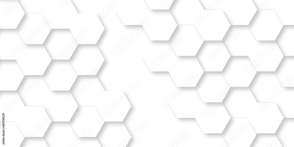 Abstract hexagons White Hexagonal Background. Luxury honeycomb grid White Pattern. Vector Illustration. 3D Futuristic abstract honeycomb mosaic white background. geometric mesh cell texture. Abstract hexagons White Hexagonal Background. Luxury honeycomb grid White Pattern. Vector Illustration. 3D Futuristic abstract honeycomb mosaic white background. geometric mesh cell texture.