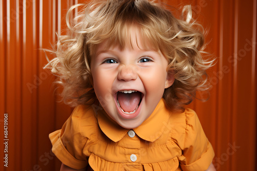 Photo portrait smiling laug...
