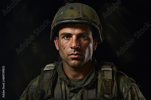 Portrait Of Israeli Soldier Photorealism