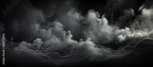 smokey clouds on a dark black background