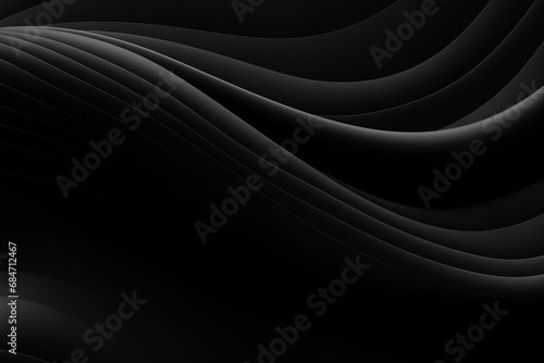 Modern Black Abstract Background Design, Wavy Lines Creating a Stylish and Contemporary Pattern