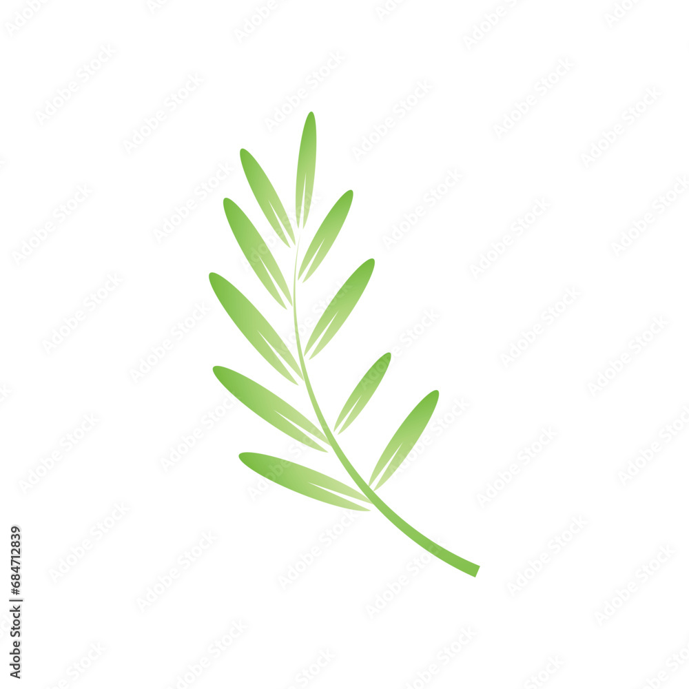 Leaf palm logo vector template symbol and design
