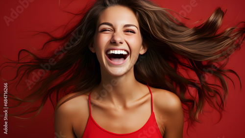 Happy young and smiling wom...
