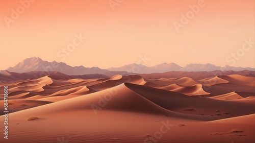 Desert dunes at dusk