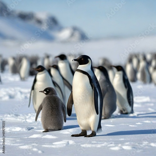 Penguin Family in Antarctica