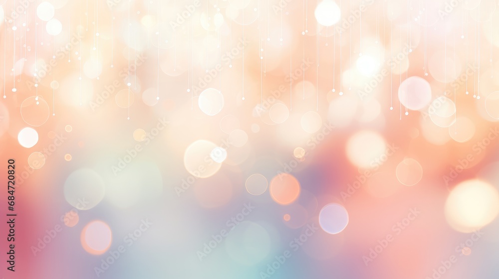 Fototapeta premium Abstract particle pink and blue with glow glitter wave and light bokeh background.