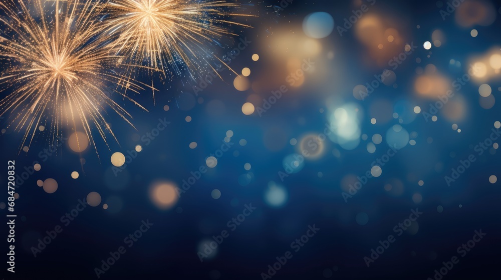 Abstract particle dark blue and glow glitter wave and light bokeh background. Abstract particle dark blue and glow glitter wave and light bokeh background.
