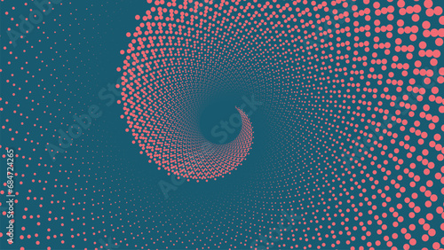 Abstract spiral spinning logotype vortex background.