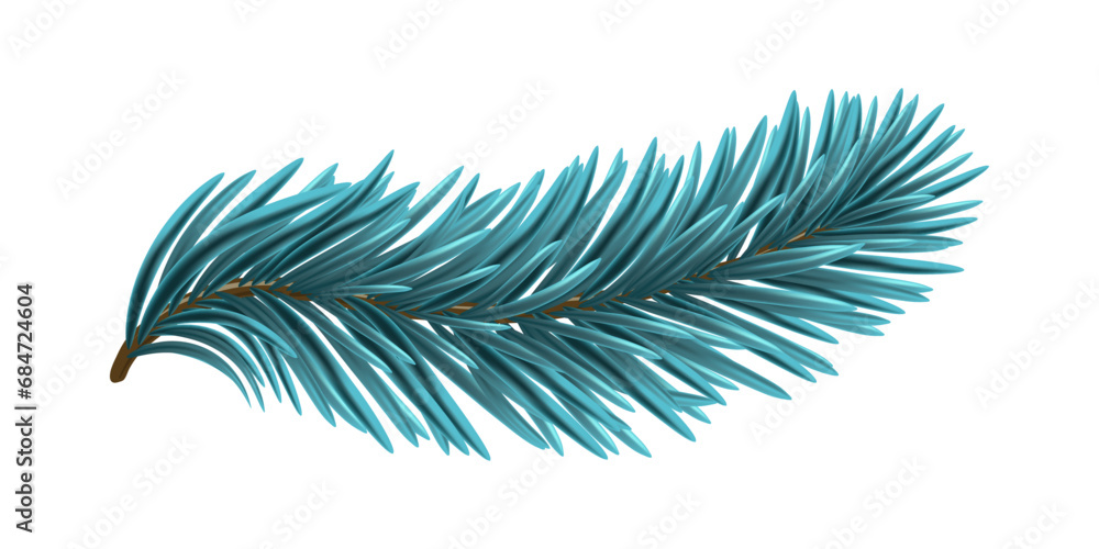 Fototapeta premium Blue Christmas Fir Branch