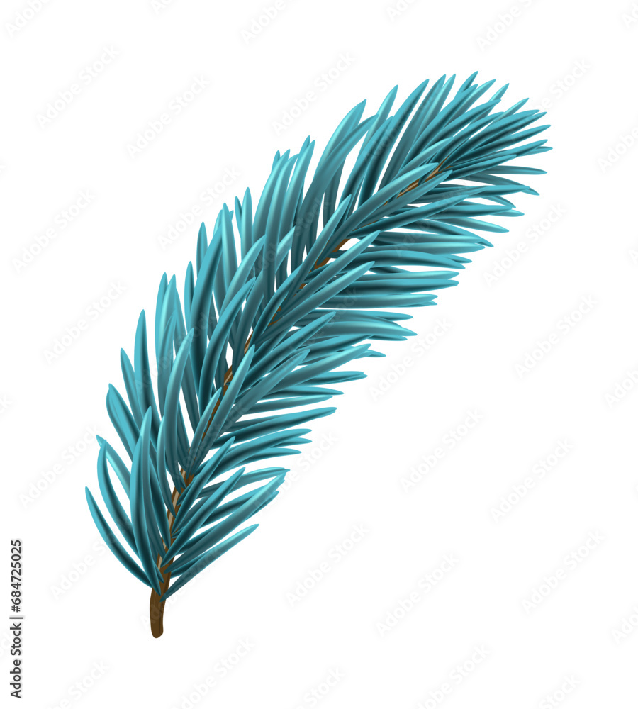Fototapeta premium Blue Christmas Fir Branch