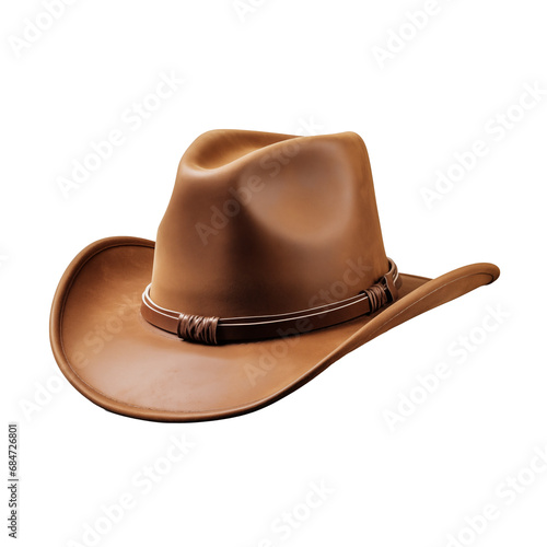 Classic cowboy hat, cut out - stock png.