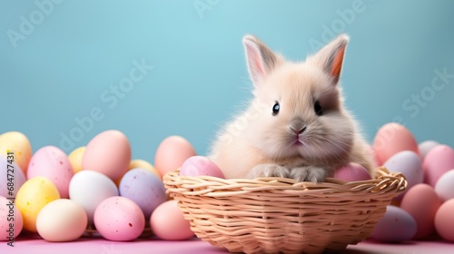 joy of Easter with our delightful illustration featuring an adorable bunny . © Francesco