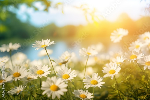 beauty of a summer field adorned with daisies © Francesco
