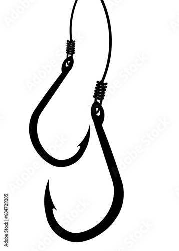 fishing hook silhouette
