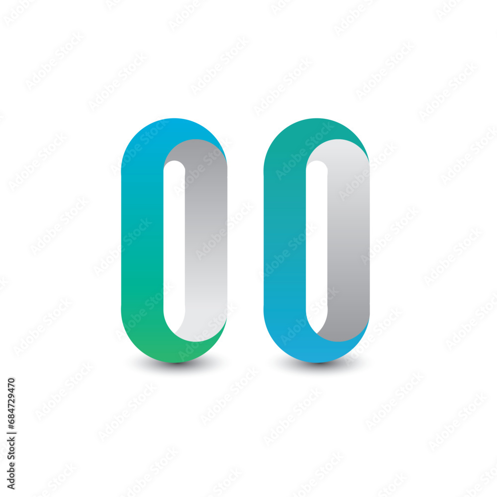 Modern 3d gradation logo vector icon, alphabet o Modern 3d gradation logo vector icon, alphabet o