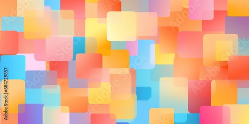 Color field pattern with colorful pieces showing a square abstract pattern.