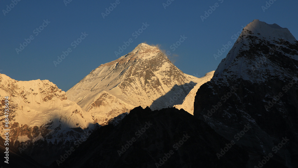 Majestic Mt Everest just before sunset.