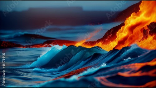 Lava Meets Water  photo