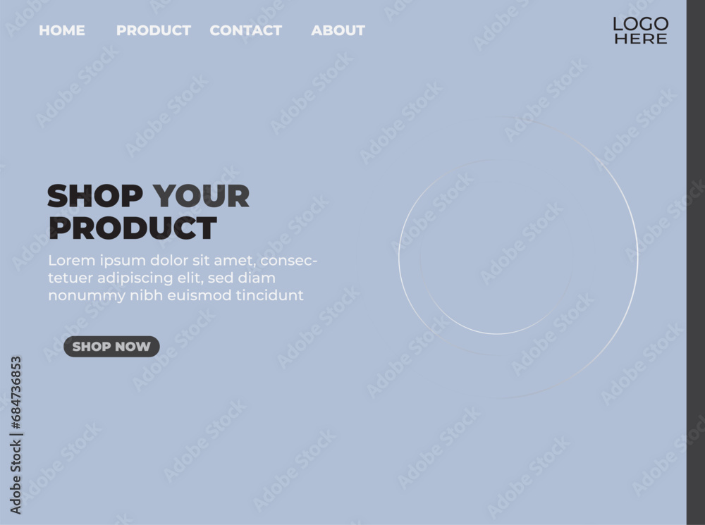 Landing page banner template , light blue corporate landing page for business , shopping website Landing page banner template , light blue corporate landing page for business , shopping website