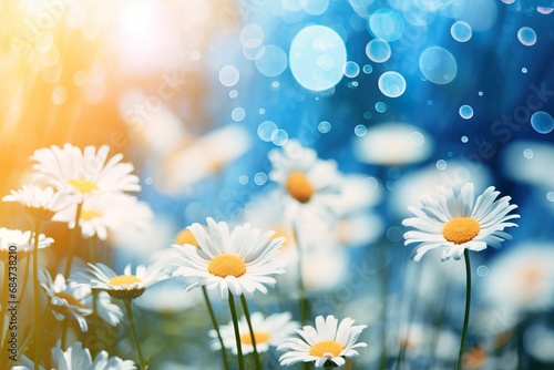 beauty of a summer field adorned with daisies