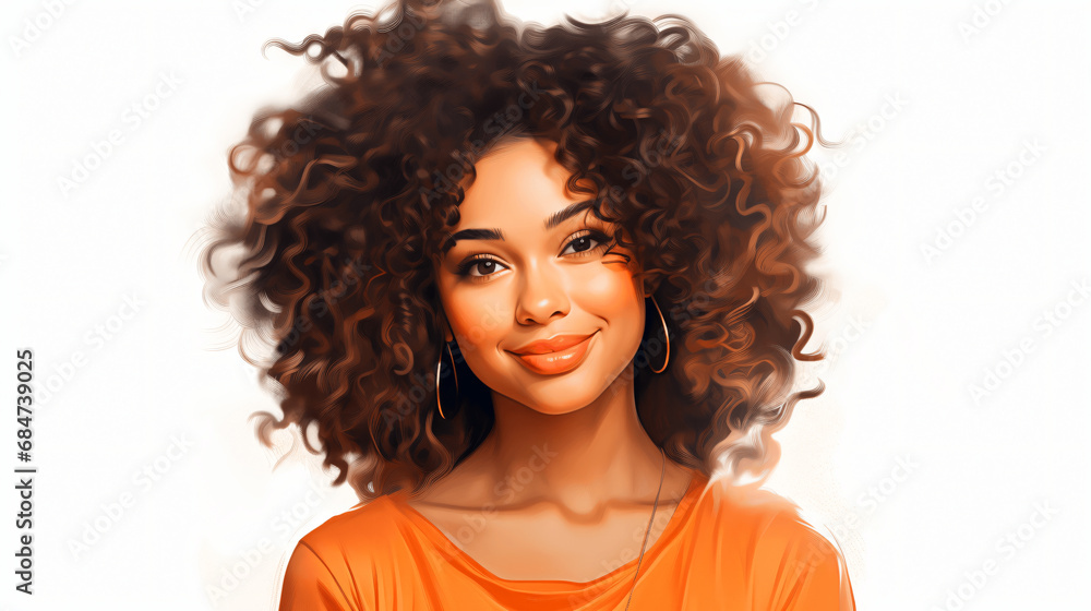 Afro-American Woman with Wet Defined Hair Afro-American Woman with Wet Defined Hair