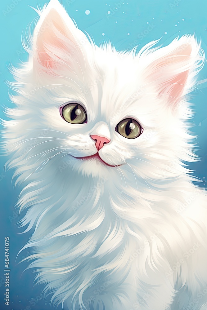 Cute kitten cartoon illustration Cute kitten cartoon illustration