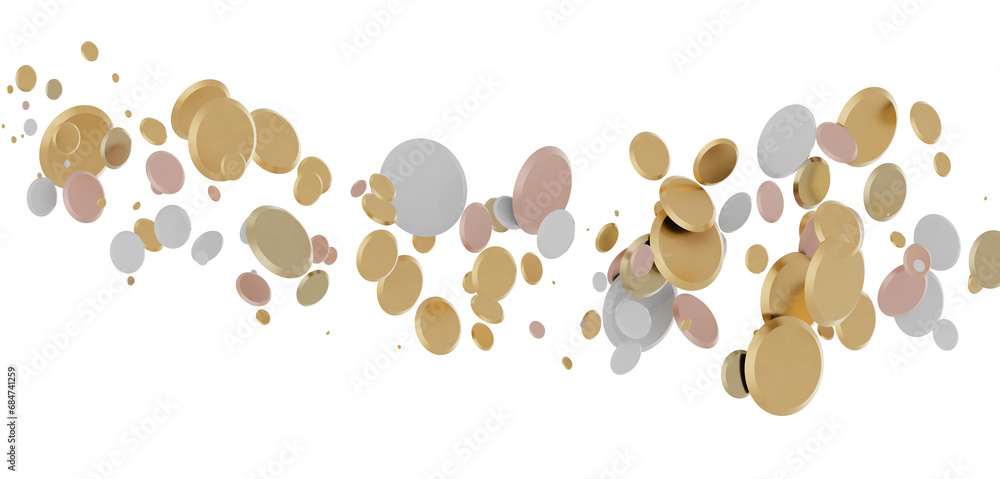 Sparkling Jubilation: Breathtaking 3D Illustration of Sparkling gold Confetti Celebration Sparkling Jubilation: Breathtaking 3D Illustration of Sparkling gold Confetti Celebration