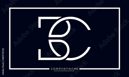 BC or CB Alphabet Letters Logo Monogram